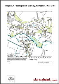 OS VectorMap Local PDF - Detailed Street Plan - sample image